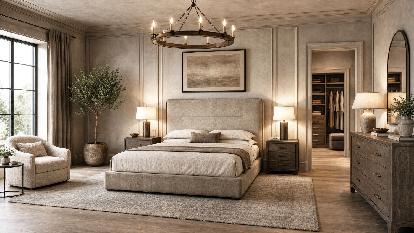 Fabric Beds in a modern room