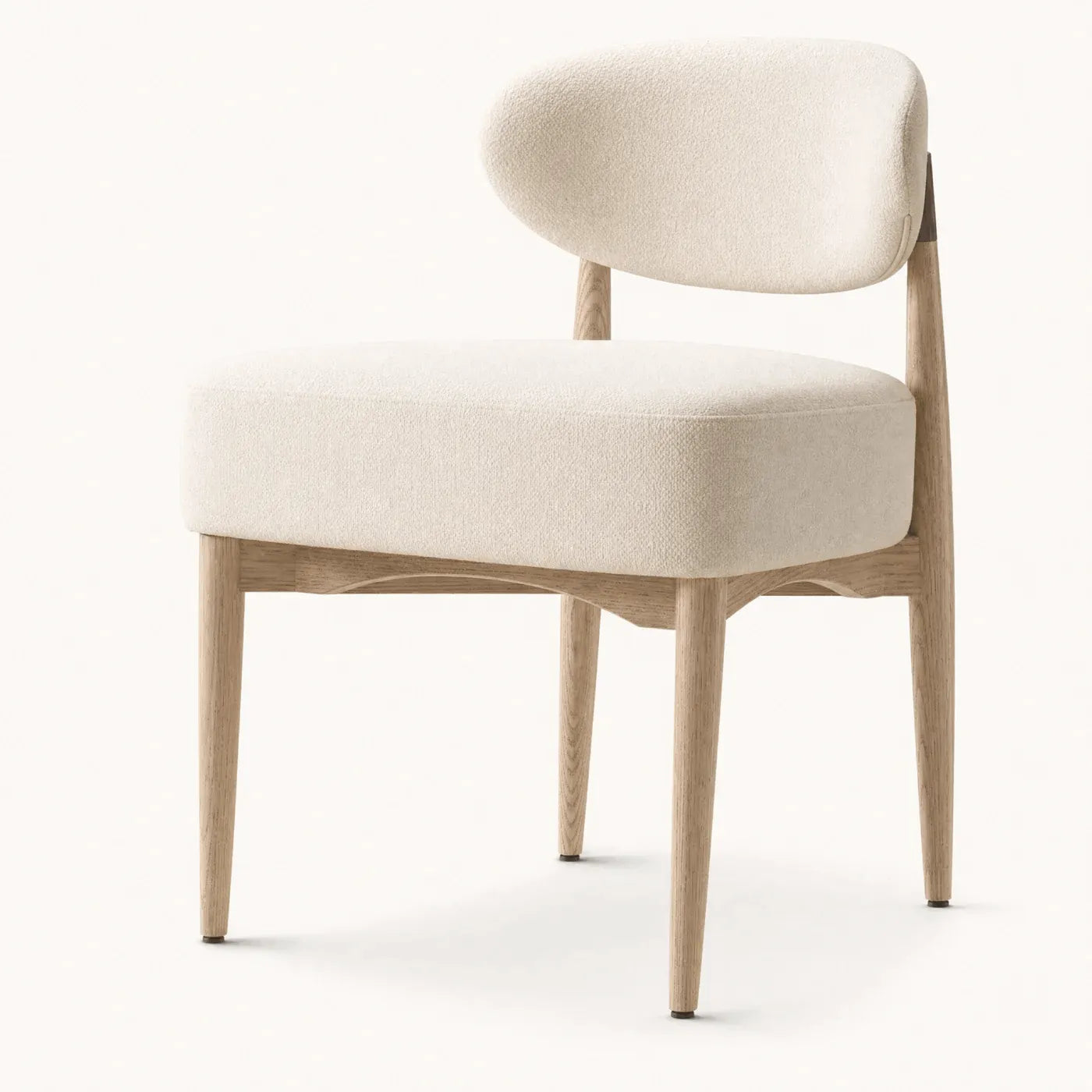 Lyra Linen Rounded Back Dining Chair