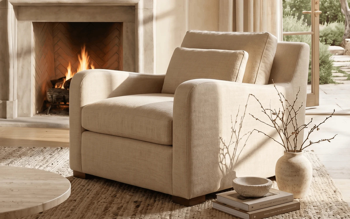Fabric lounge chairs collection