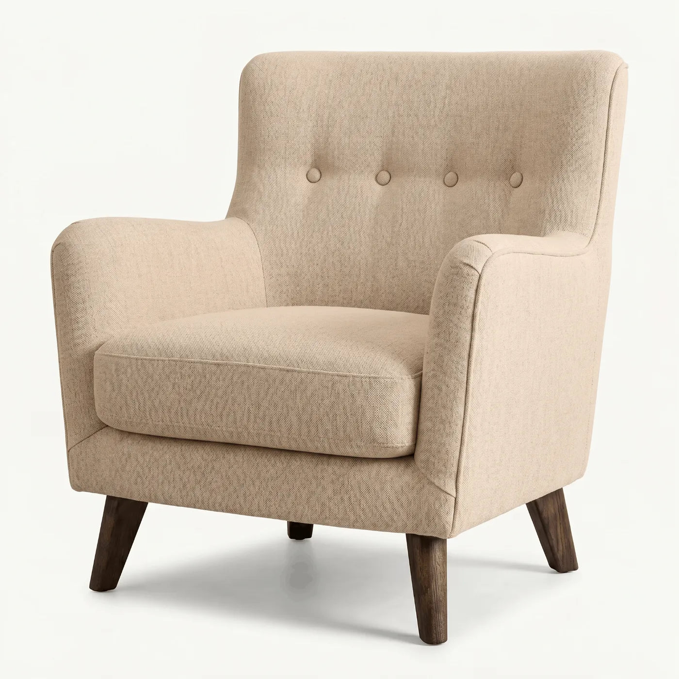Nailhead trim modern fabric armchair