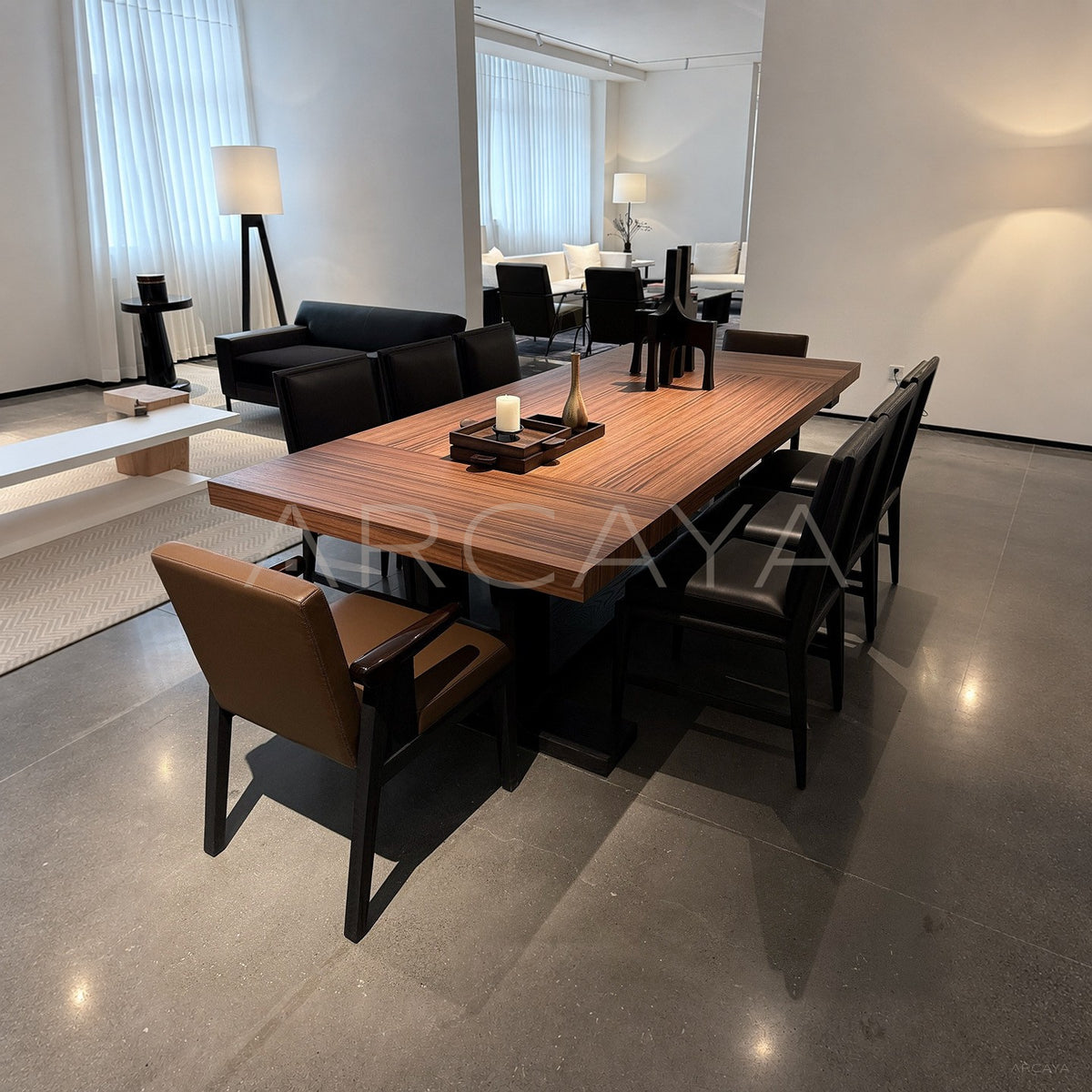 Dark Wood Grain Quiet Piece — Dining Table - main