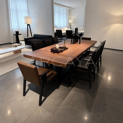 Dark Wood Grain Quiet Piece — Dining Table - main