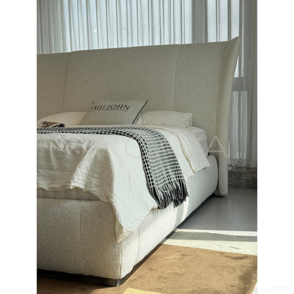 Old Money High Headboard Bed - scene