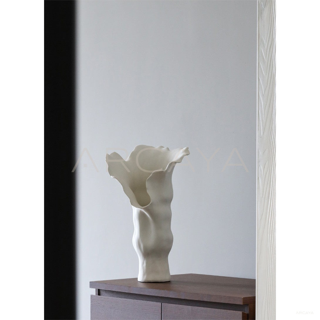 Jingdezhen White Floor Vase in detail