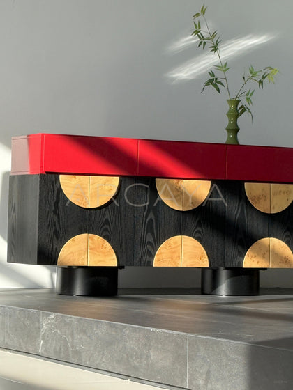 Red Vintage Sideboard - scene