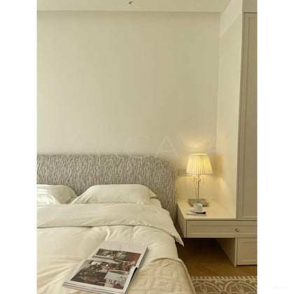 Curved Cotton Linen Bed - scene