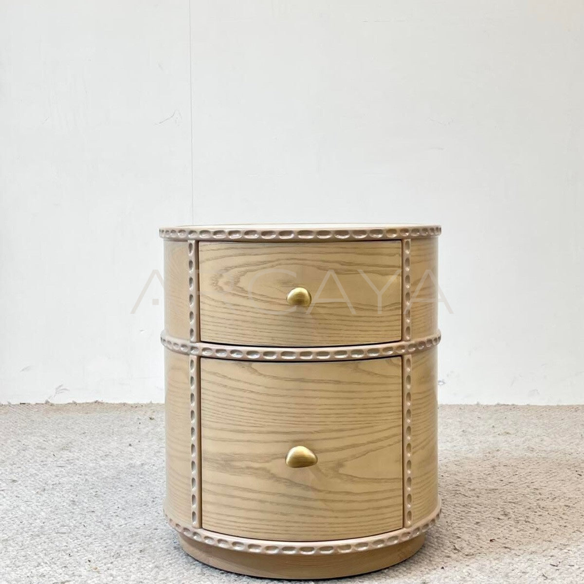Marble Solid Wood Nightstand - main