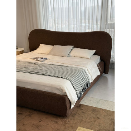 Curved Cotton Linen Bed Large - scene