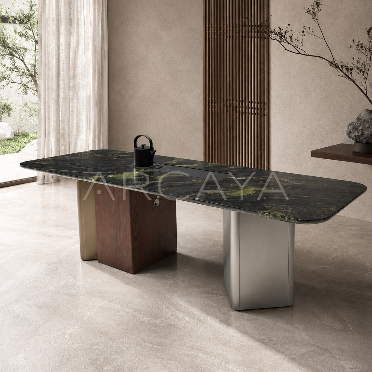 Daze Monet Forest Stone Tea Table - main