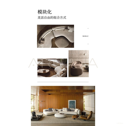 Bessel Curved Sofa Ruen - scene