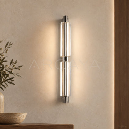 Clear Geometric Crystal Bar Wall Light 80605 - main