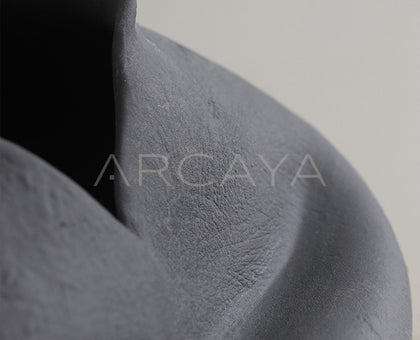 Black Jingdezhen Large Ceramic Jar Vase - scene