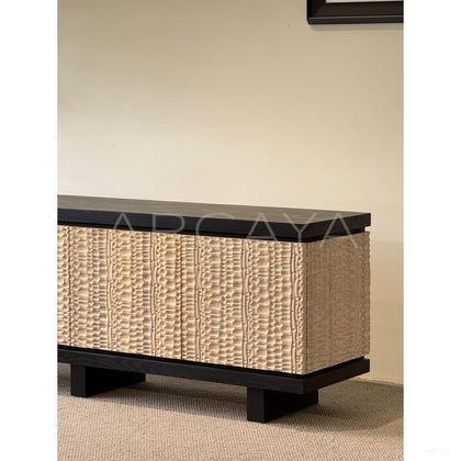 Hammered Solid Wood Storage Cabinet - scene