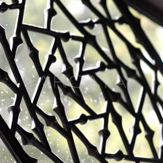 Bamboo Branch Geometric Wall Panel — Artwork in detail