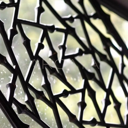 Bamboo Branch Geometric Wall Panel — Artwork - detail