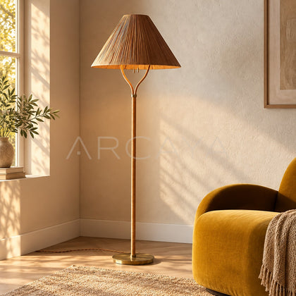 Delphine Rattan Floor Lamp - main