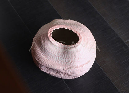 Wabi Sabi Pink Sand Textured Ceramic Vase - scene