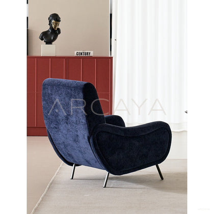 Deep Blue Chenille Sofa - scene