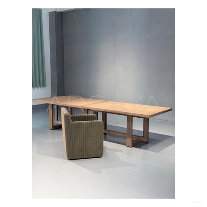 Outdoor Long Dining Table - scene