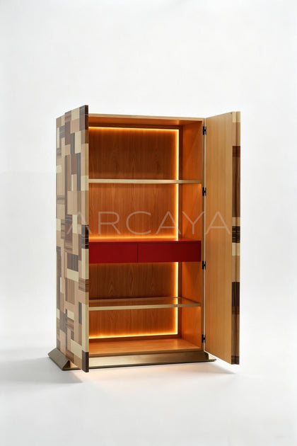 Marquetry Tall Cabinet - scene