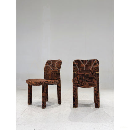 Geometric Pattern Dining Chair - scene