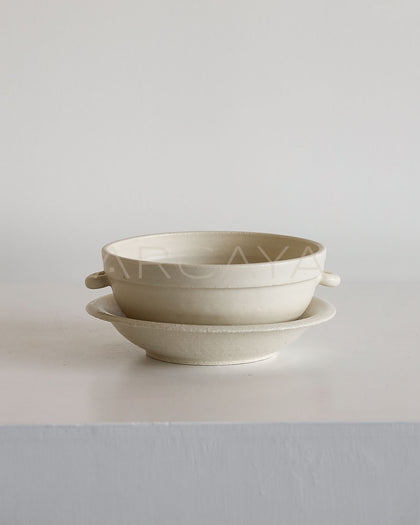 Amu Collab Rice Glaze Double Ear Ceramic Bowl - scene