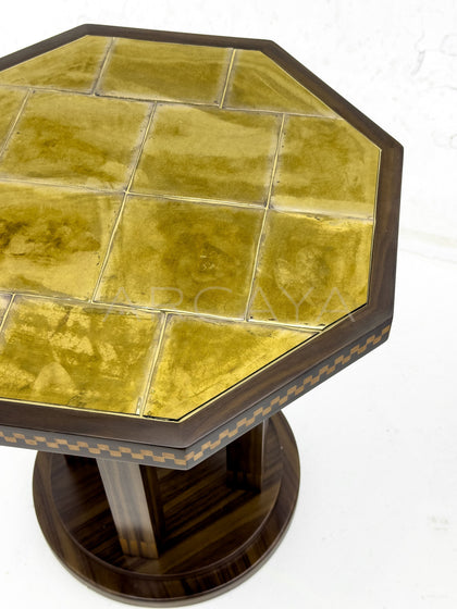 Mid Century Inlaid Side Table - scene