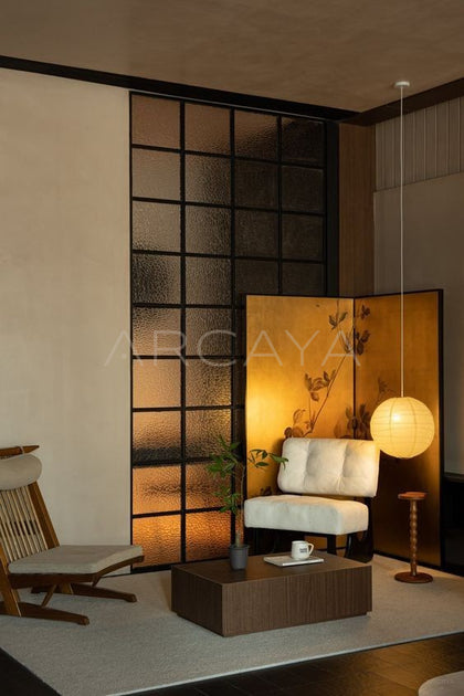 Gold Leaf Chinese Tea Room Folding Screen - scene