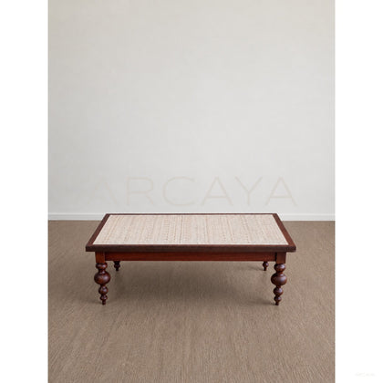 Raffles Concrete Rattan Table - scene