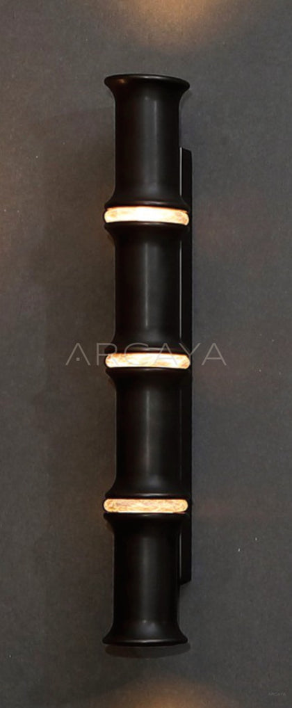 Black Gold Bamboo Joint Wall Light 80650 - detail