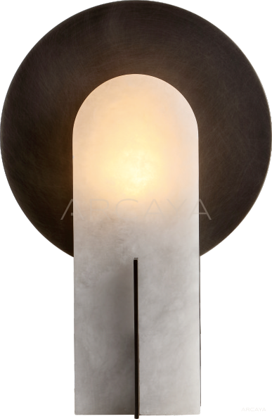 Stone Arch Metal Disc Table Lamp 25025 - scene