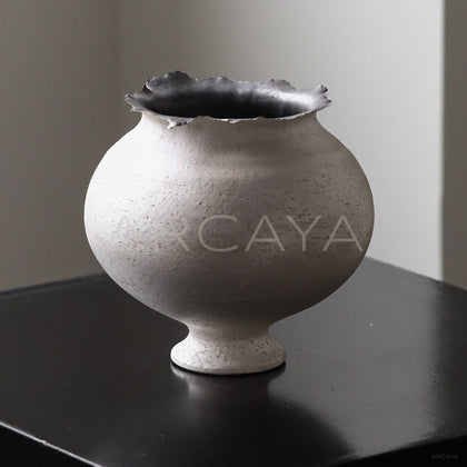 Dadan Silver Glaze Hand Thrown Vase - main