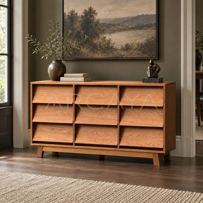 Burmese Teak Nine Drawer Chest - main