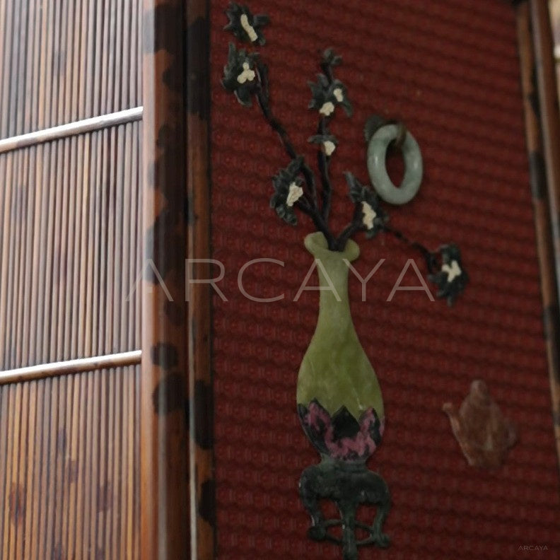 Red Top Vase Pattern Small Cabinet in detail