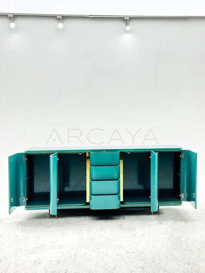 Curved Lacquered Storage Sideboard - scene