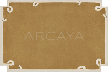 Mustard Ribbon Border Rug Dsm P019 C05 - scene