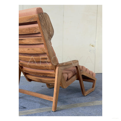 Teak Heritage Outdoor Lounger - scene
