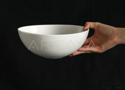 Sunxun Collab Pure White Ceramic Conical Bowl - scene
