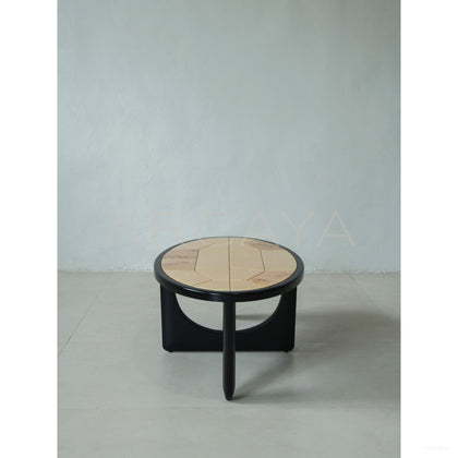 Poplar Burl Veneer Coffee Table - scene