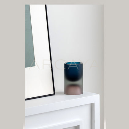 Mist Gradient Cylinder Glass Vase - scene