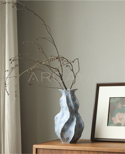 Wabi Sabi New Chinese Stoneware Jar Vase - scene