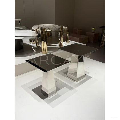 Italian Style Marble Side Table - scene