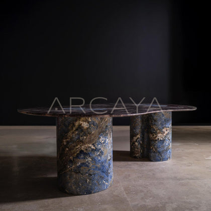 Aston Lan Stone Irregular Long Table - scene