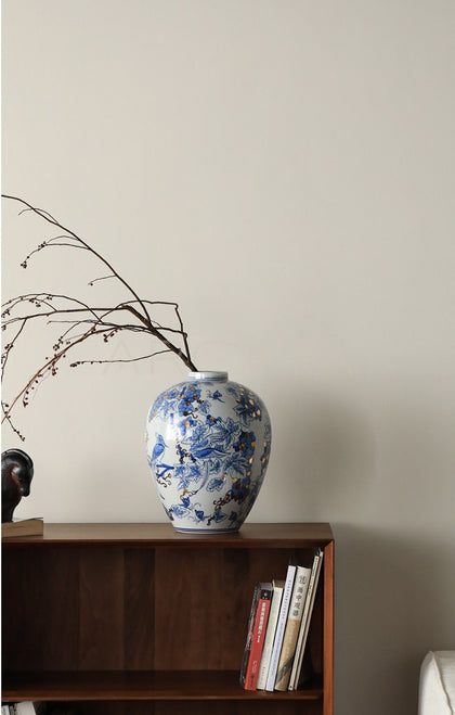 Jingdezhen Blue White Art Vase Entryway - scene