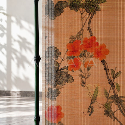 Five Blessings Double Sided Folding Screen - scene