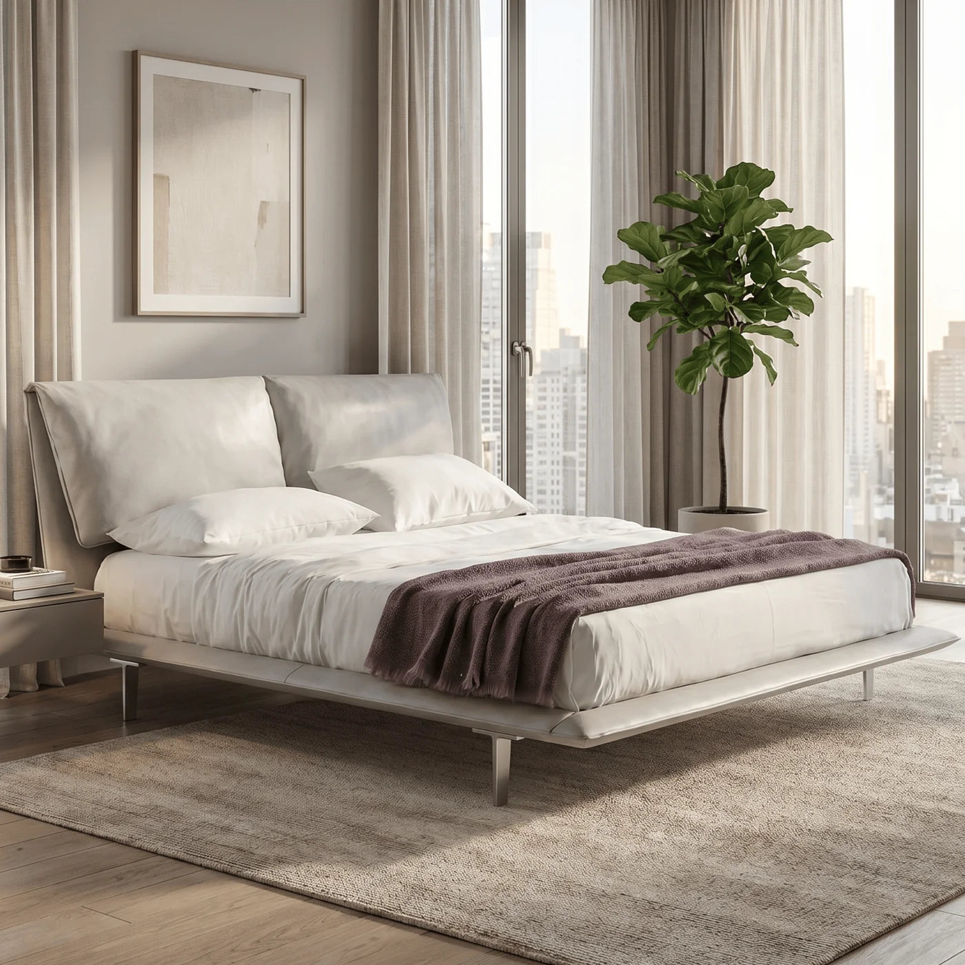 Floating & Low Beds in a modern room