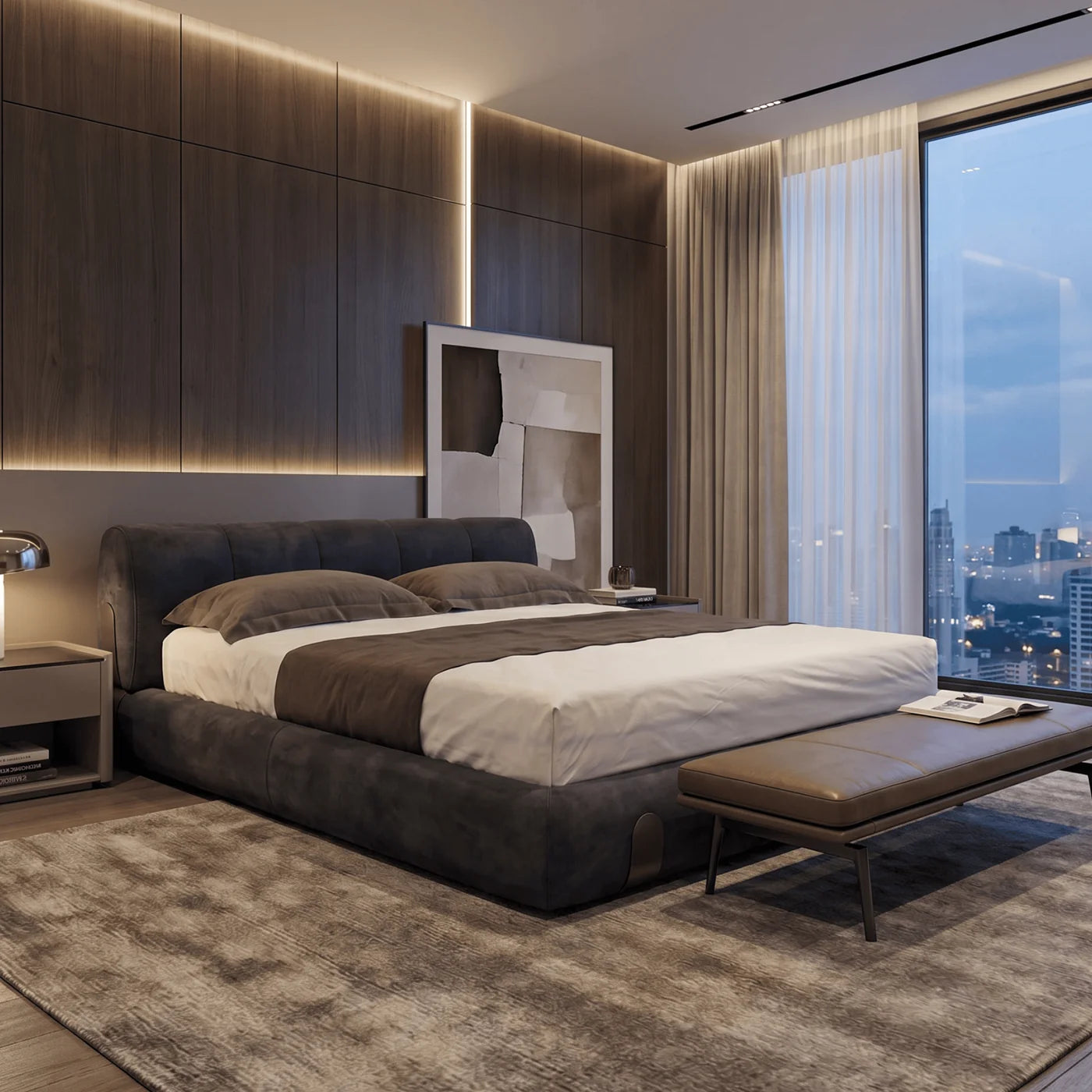 Floating & Low Beds in a modern room