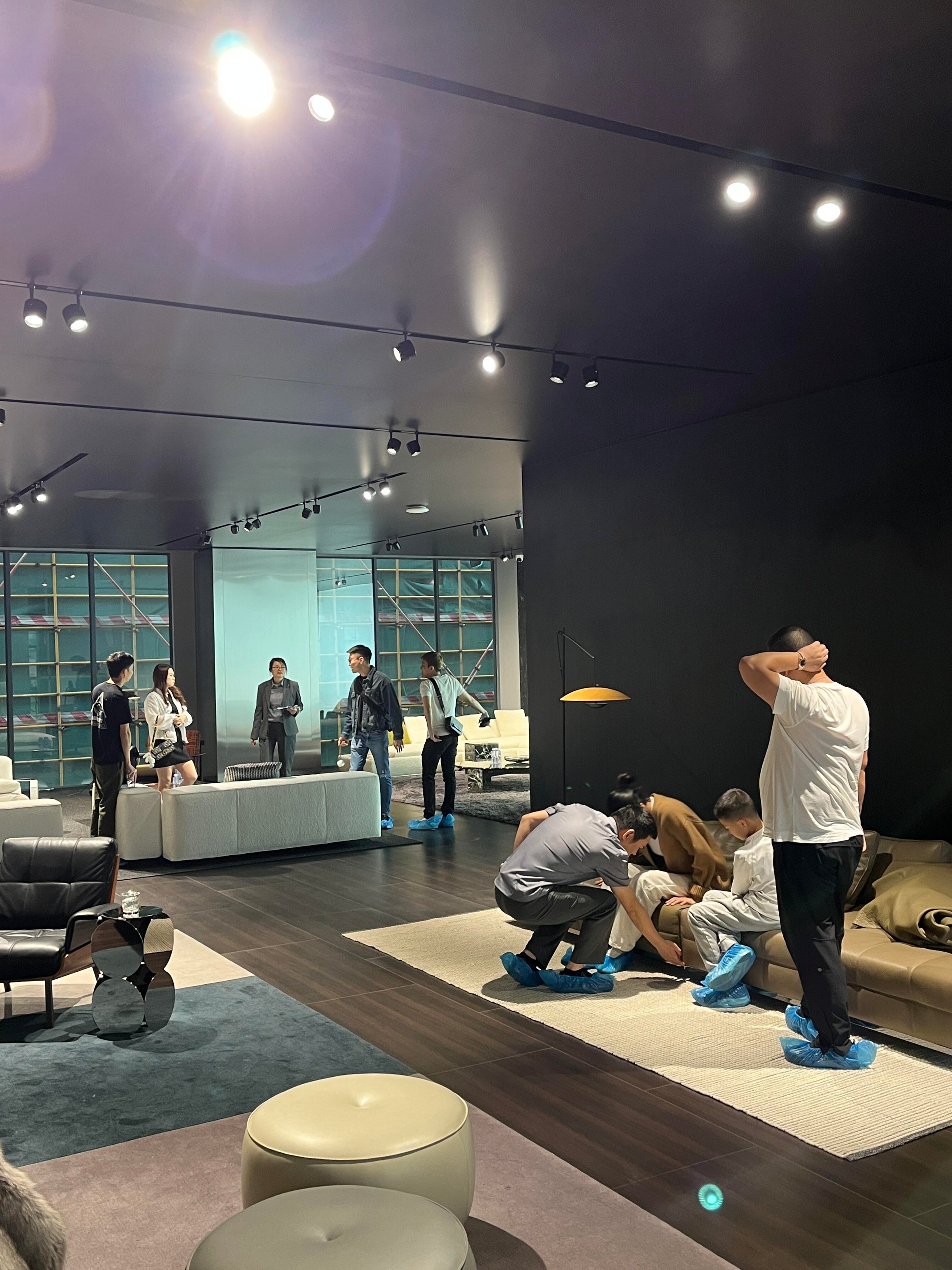 Showroom visits and sample confirmation