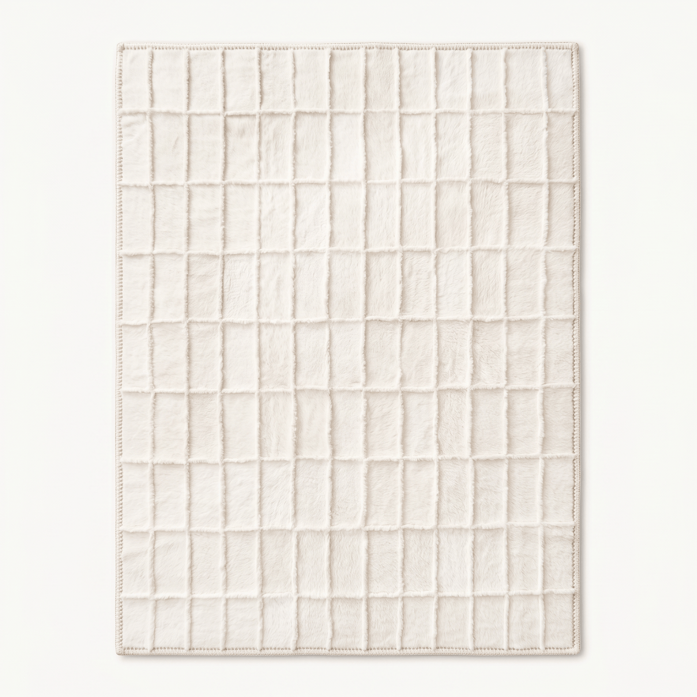 Plush Faux Fur Patchwork Area Rug