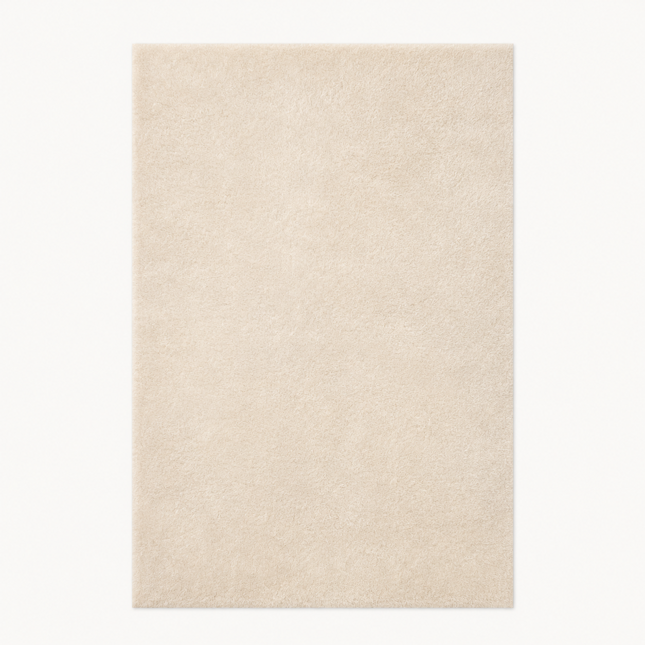 Ivory Shag Sheepskin-Style Area Rug